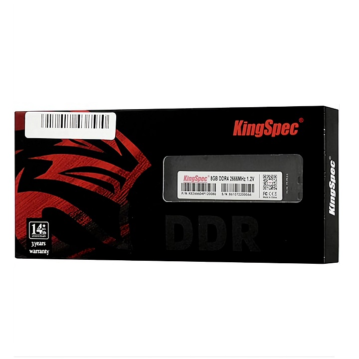 Модуль памяти 8Gb DDR4 2666MHz KingSpec 1.2V KS2666D4P12008G