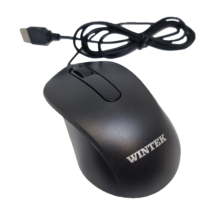 Мышь Wintek WS-MS-939, USB, 1000 dpi, 1.5 м, чёрная