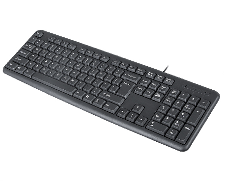 Клавиатура Wintek WS-KB-502, USB, рус/англ/каз, 1.5 м, чёрная