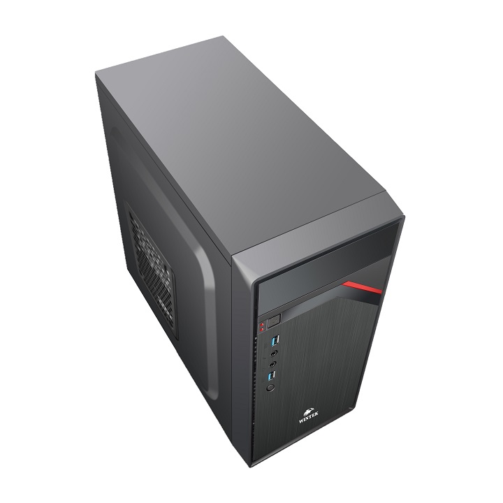 Корпус Wintek K0610-A450-12F V3, 0.4mm, 2xUSB 3.0 + HD-Audio, MiniTower + A-450-12F + кабель