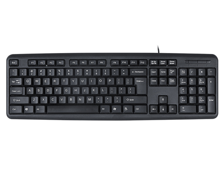 Клавиатура Wintek WS-KB-502, USB, рус/англ/каз, 1.5 м, чёрная