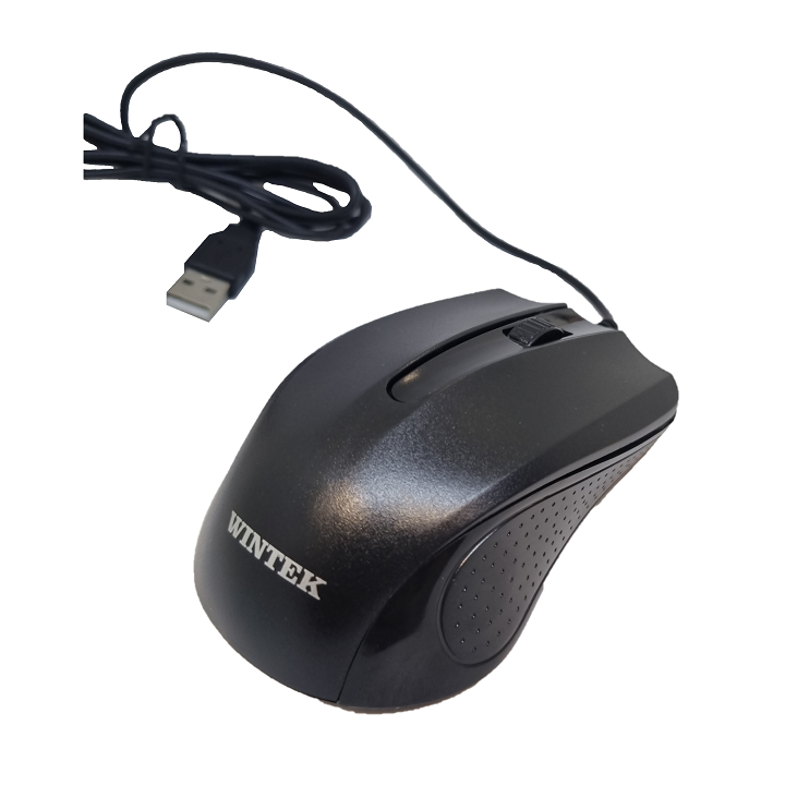 Мышь Wintek WS-MS-926, USB, 1000 dpi, 1.5 м, чёрная
